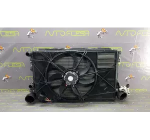 Б/у вентилятор радиатора в сборе 1K0959455EF, 1K0121203AG для Audi A3