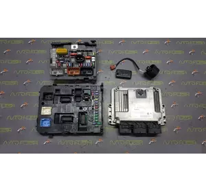 Б/у комплект ЭБУ 0281030546, 9807885980, 1.6 HDi для Peugeot Partner Б/у комплект ЭБУ 0281030546, 9807885980, 1.6 HDi для Peugeot Partner